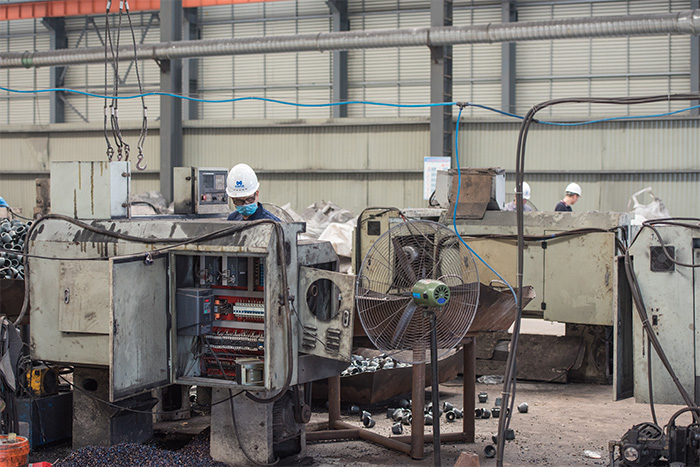 蛟河网架配件-锥头加工车间